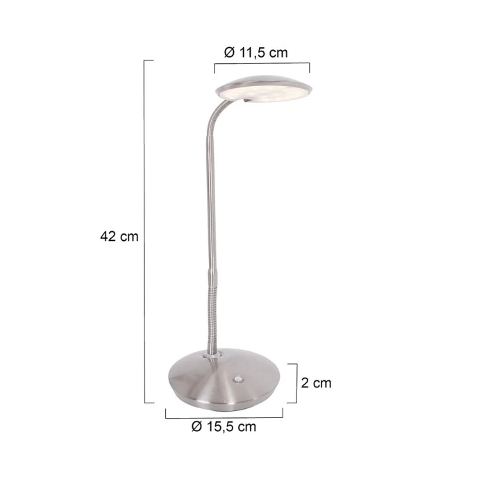 Steinhauer Zenith Tischleuchte LED Edelstahl, 1-flammig 6 Steinhauer Zenith Tischleuchte LED Edelstahl, 1-flammig – Bild 6