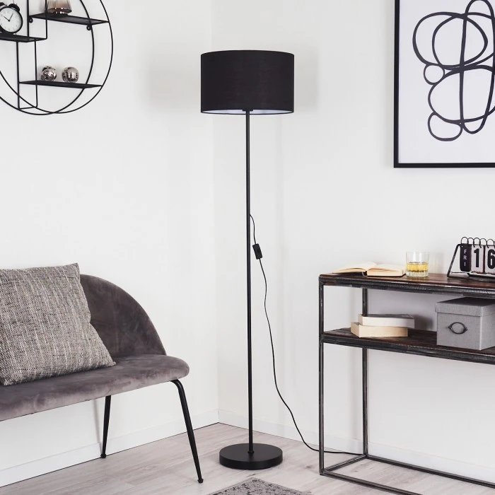 Hofstein Stenninge Stehleuchte Schwarz, 1-flammig 12 Hofstein Stenninge Stehleuchte Schwarz, 1-flammig – Bild 12