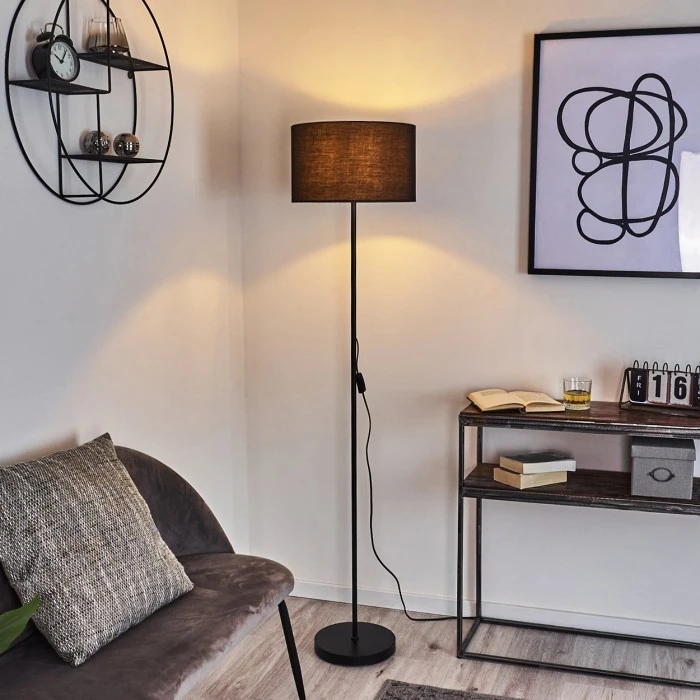 Hofstein Stenninge Stehleuchte Schwarz, 1-flammig 9 Hofstein Stenninge Stehleuchte Schwarz, 1-flammig – Bild 9