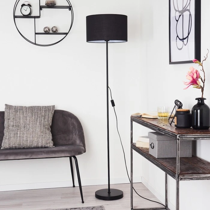 Hofstein Stenninge Stehleuchte Schwarz, 1-flammig 10 Hofstein Stenninge Stehleuchte Schwarz, 1-flammig – Bild 10