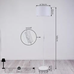 Hofstein Stenninge Stehleuchte Weiß, 1-flammig -Bürolampen Verkäufe stenninge stehleuchte h3421055 3