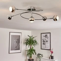 Hofstein Straumnes Deckenleuchte LED Chrom, 5-flammig -Bürolampen Verkäufe straumnes deckenleuchte h3436547 10