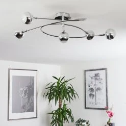 Hofstein Straumnes Deckenleuchte LED Chrom, 5-flammig -Bürolampen Verkäufe straumnes deckenleuchte h3436547 11