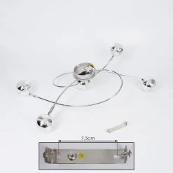 Hofstein Straumnes Deckenleuchte LED Chrom, 5-flammig -Bürolampen Verkäufe straumnes deckenleuchte h3436547 4