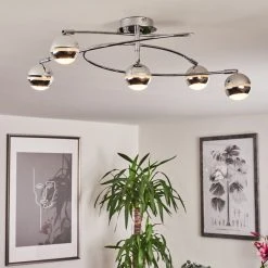 Hofstein Straumnes Deckenleuchte LED Chrom, 5-flammig -Bürolampen Verkäufe straumnes deckenleuchte h3436547 6
