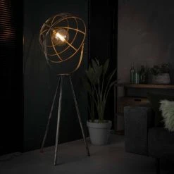 Hofstein SUITENPOOST Stehleuchte Schwarz, Grau, 1-flammig