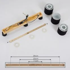 Hofstein Sumlili Deckenleuchte Schwarz, Naturfarben, 3-flammig -Bürolampen Verkäufe sumlili deckenleuchte h3434024 4