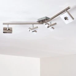 Hofstein Sumoas Deckenspot LED Nickel-Matt, 4-flammig -Bürolampen Verkäufe sumoas deckenspot h3010037 do5 15