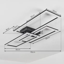 Hofstein Taleta Deckenleuchte LED Schwarz, 1-flammig -Bürolampen Verkäufe taleta deckenleuchte h3445525 3