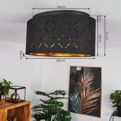 Hofstein Tallaboa Deckenleuchte Schwarz, 2-flammig -Bürolampen Verkäufe tallaboa deckenleuchte h3434208 3