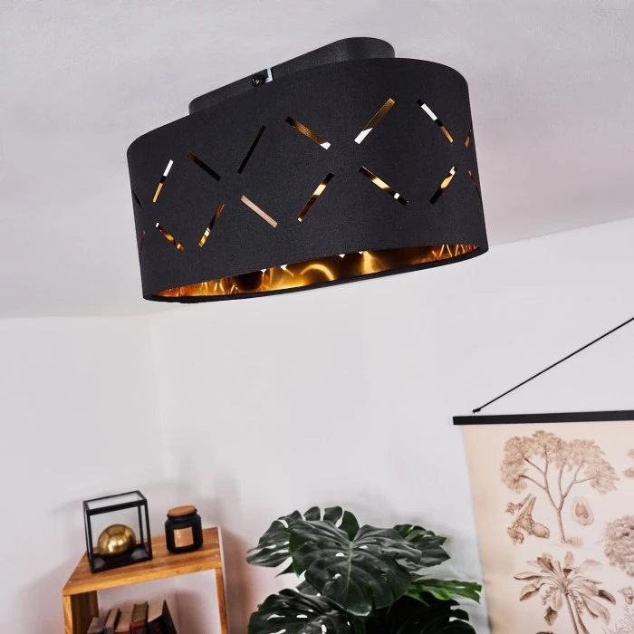 Hofstein Tallaboa Deckenleuchte LED Schwarz, 1-flammig 2 Hofstein Tallaboa Deckenleuchte LED Schwarz, 1-flammig – Bild 2