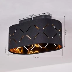 Hofstein Tallaboa Deckenleuchte LED Schwarz, 1-flammig 13 Hofstein Tallaboa Deckenleuchte LED Schwarz, 1-flammig -Bürolampen Verkäufe tallaboa deckenleuchte h3437353 3