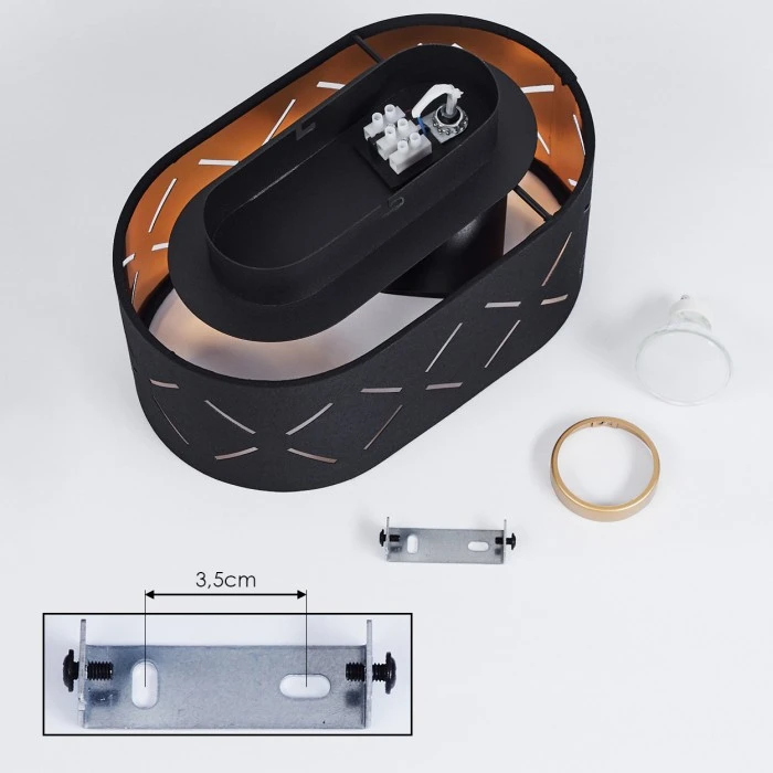 Hofstein Tallaboa Deckenleuchte LED Schwarz, 1-flammig 5 Hofstein Tallaboa Deckenleuchte LED Schwarz, 1-flammig – Bild 5