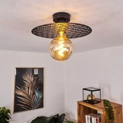 Hofstein Tebabui Deckenleuchte Schwarz, 1-flammig