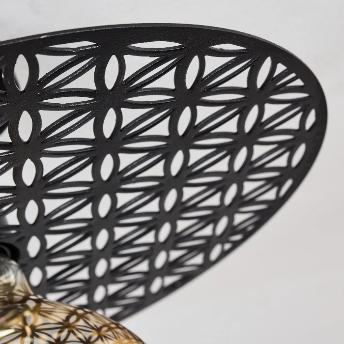 Hofstein Tebabui Deckenleuchte Schwarz, 1-flammig 3 Hofstein Tebabui Deckenleuchte Schwarz, 1-flammig – Bild 3