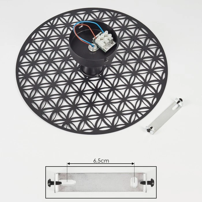 Hofstein Tebabui Deckenleuchte Schwarz, 1-flammig 5 Hofstein Tebabui Deckenleuchte Schwarz, 1-flammig – Bild 5