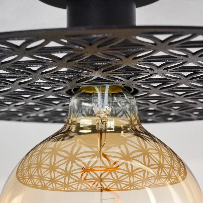 Hofstein Tebabui Deckenleuchte Schwarz, 1-flammig 6 Hofstein Tebabui Deckenleuchte Schwarz, 1-flammig – Bild 6