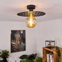 Hofstein Tebabui Deckenleuchte Schwarz, 1-flammig 19 Hofstein Tebabui Deckenleuchte Schwarz, 1-flammig -Bürolampen Verkäufe tebabui deckenleuchte h3410462 8