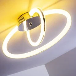 Hofstein Tesoro Deckenleuchte LED Chrom, 1-flammig -Bürolampen Verkäufe tesoro deckenleuchte h167497 8