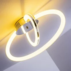 Hofstein Tesoro Deckenleuchte LED Chrom, 1-flammig -Bürolampen Verkäufe tesoro deckenleuchte h167497 9