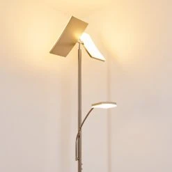 Hofstein Thyolo Deckenfluter LED Stahl gebürstet, 2-flammig -Bürolampen Verkäufe thyolo deckenfluter h3166215 do1 10