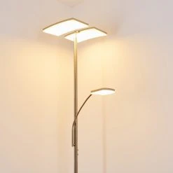 Hofstein Thyolo Deckenfluter LED Stahl gebürstet, 2-flammig -Bürolampen Verkäufe thyolo deckenfluter h3166215 do1 15