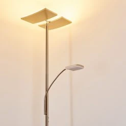 Hofstein Thyolo Deckenfluter LED Stahl gebürstet, 2-flammig -Bürolampen Verkäufe thyolo deckenfluter h3166215 do1 18