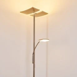 Hofstein Thyolo Deckenfluter LED Stahl gebürstet, 2-flammig -Bürolampen Verkäufe thyolo deckenfluter h3166215 do1 2