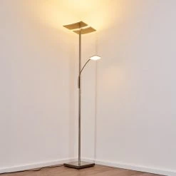 Hofstein Thyolo Deckenfluter LED Stahl gebürstet, 2-flammig -Bürolampen Verkäufe thyolo deckenfluter h3166215 do1 8