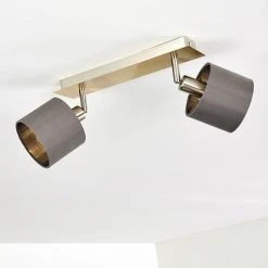 Hofstein Tibro Deckenleuchte Nickel-Matt, Messing, 2-flammig -Bürolampen Verkäufe tibro deckenleuchte h3357996 5