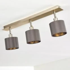 Hofstein Tibro Deckenleuchte Nickel-Matt, Messing, 3-flammig -Bürolampen Verkäufe tibro deckenleuchte h3358016 16