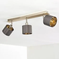 Hofstein Tibro Deckenleuchte Nickel-Matt, Messing, 3-flammig -Bürolampen Verkäufe tibro deckenleuchte h3358016 9