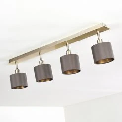 Hofstein Tibro Deckenleuchte Nickel-Matt, Messing, 4-flammig -Bürolampen Verkäufe tibro deckenleuchte h3358030 18