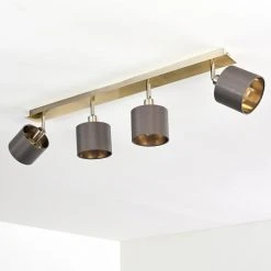 Hofstein Tibro Deckenleuchte Nickel-Matt, Messing, 4-flammig -Bürolampen Verkäufe tibro deckenleuchte h3358030 3