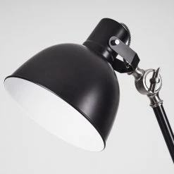 Hofstein Tilton Stehleuchte Nickel-Matt, Schwarz, 1-flammig -Bürolampen Verkäufe tilton stehleuchte h3413968 10