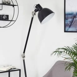 Hofstein Tilton Stehleuchte Nickel-Matt, Schwarz, 1-flammig -Bürolampen Verkäufe tilton stehleuchte h3413968 9