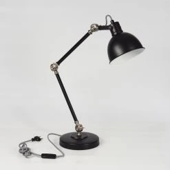 Hofstein Tilton Tischleuchte Nickel-Matt, Schwarz, 1-flammig -Bürolampen Verkäufe tilton tischleuchte h3412657 4