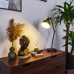 Hofstein Tilton Tischleuchte Nickel-Matt, Schwarz, 1-flammig -Bürolampen Verkäufe tilton tischleuchte h3412657 6