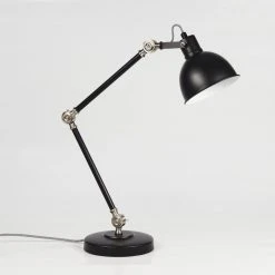 Hofstein Tilton Tischleuchte Nickel-Matt, Schwarz, 1-flammig -Bürolampen Verkäufe tilton tischleuchte h3412657 7