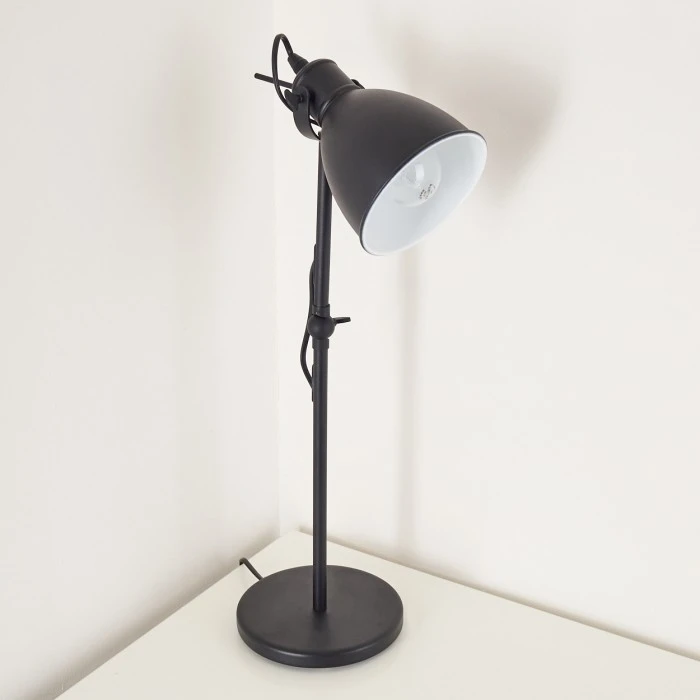 Hofstein Timola Tischleuchte Schwarz, 1-flammig 14 Hofstein Timola Tischleuchte Schwarz, 1-flammig – Bild 14