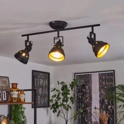 Hofstein Tita Deckenleuchte Schwarz, 3-flammig