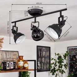 Hofstein Tita Deckenleuchte Schwarz, 3-flammig -Bürolampen Verkäufe tita deckenleuchte h3017548 3