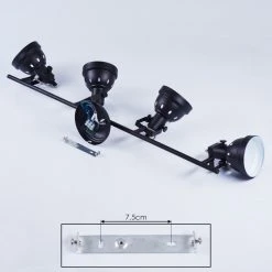 Hofstein Tita Deckenleuchte Chrom, Schwarz, 4-flammig -Bürolampen Verkäufe tita deckenleuchte h3017555 4