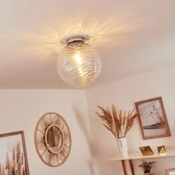 Hofstein Tomboul Deckenleuchte Chrom, 1-flammig -Bürolampen Verkäufe tomboul deckenleuchte h3433683 10