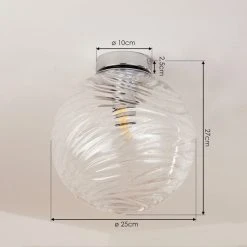 Hofstein Tomboul Deckenleuchte Chrom, 1-flammig -Bürolampen Verkäufe tomboul deckenleuchte h3433683 3