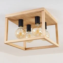 Hofstein Torreglia Deckeneleuchte Schwarz, Braun, 4-flammig -Bürolampen Verkäufe torreglia deckeneleuchte h3409800 7