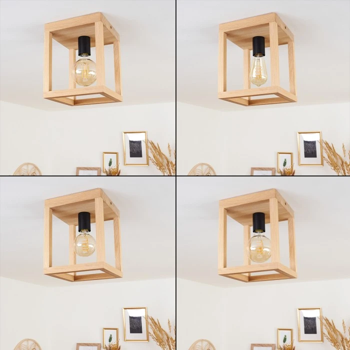 Hofstein Torreglia Deckenleuchte Schwarz, Braun, 1-flammig 2 Hofstein Torreglia Deckenleuchte Schwarz, Braun, 1-flammig – Bild 2