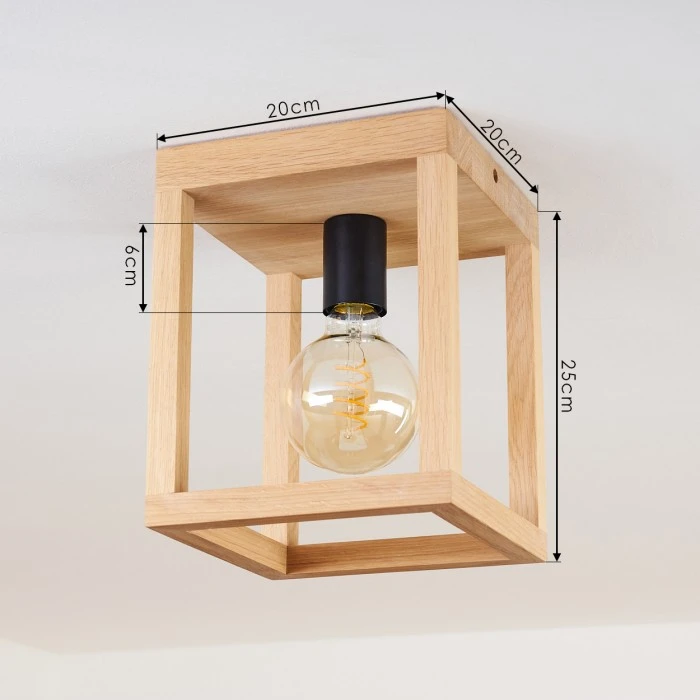 Hofstein Torreglia Deckenleuchte Schwarz, Braun, 1-flammig 4 Hofstein Torreglia Deckenleuchte Schwarz, Braun, 1-flammig – Bild 4