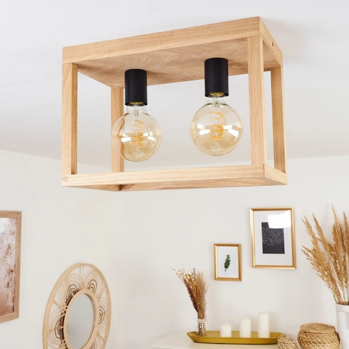 Hofstein Torreglia Deckenleuchte Schwarz, Braun, 2-flammig 11 Hofstein Torreglia Deckenleuchte Schwarz, Braun, 2-flammig – Bild 11