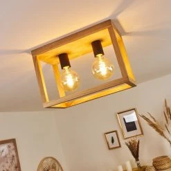 Hofstein Torreglia Deckenleuchte Schwarz, Braun, 2-flammig 17 Hofstein Torreglia Deckenleuchte Schwarz, Braun, 2-flammig -Bürolampen Verkäufe torreglia deckenleuchte h3409732 6